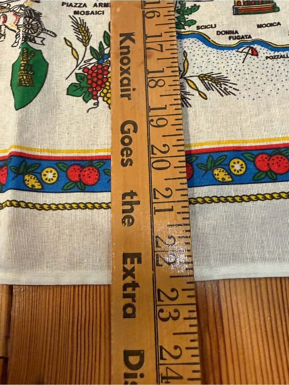 Sicilia Cotton Tea Towel Souvenir Wall Hanging Map Landmark Tapestry Italy